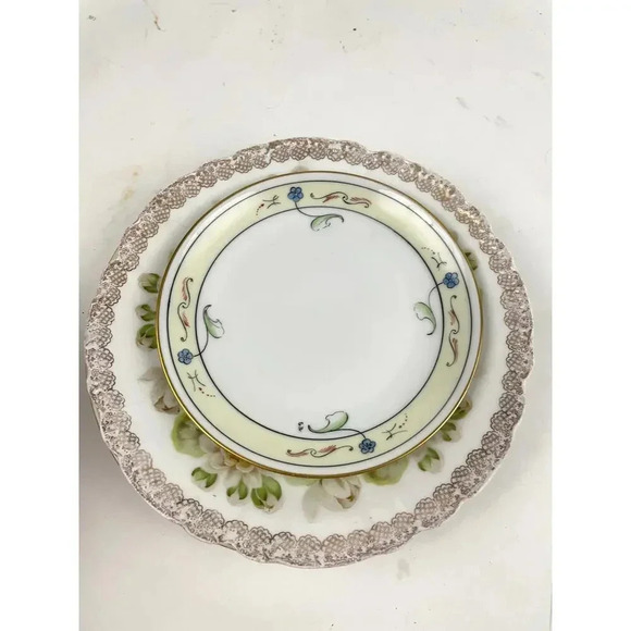 VTG Lot of 3 Mismatched Dinner Appetizer Plates Porcelain Floral Bavaria - Picture 14 of 16